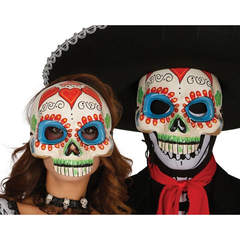 Media Careta Catrina en Papel Mache